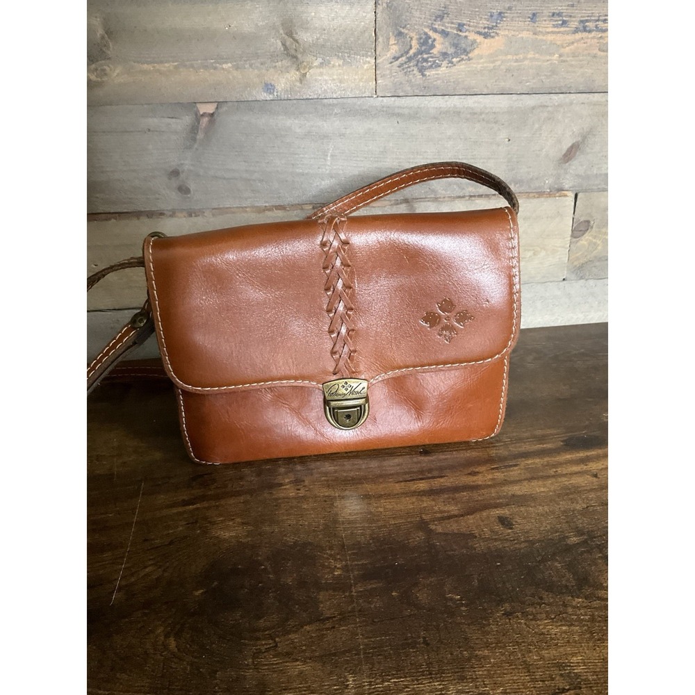 PATRICIA NASH Bianco Brown Leather Suede Crossbody Wristlet Wallet Bag Purse - Picture 2 of 10